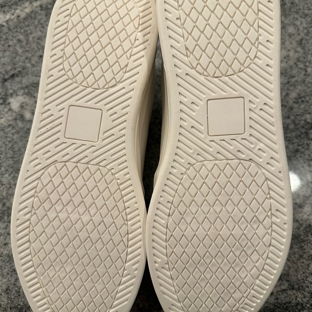 JustFab White and Lavender Sneakers - Picture 3 of 4